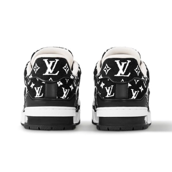 Louis Vuitton Trainer Monogram Black & White Sneakers - Image 7