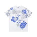 T-shirt Louis Vuitton White Blue Print