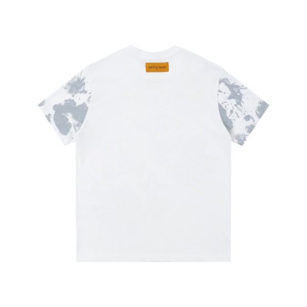 T-shirt Louis Vuitton White Blue Print - Image 2