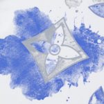 T-shirt Louis Vuitton White Blue Print - Image 4