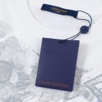 T-shirt Louis Vuitton White Blue Print - Image 6