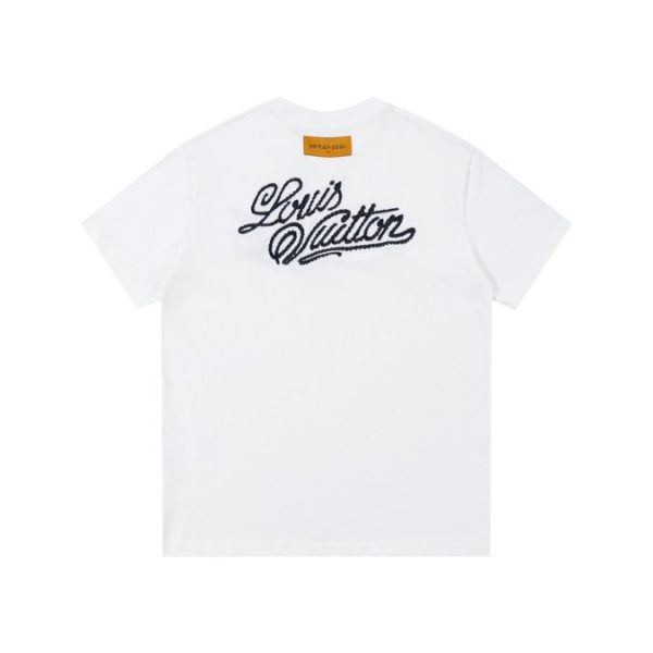 T-shirt Louis Vuitton White Black Logo - Image 2