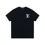 T-shirt Louis Vuitton Black White Logo