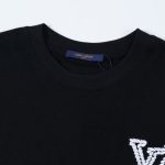T-shirt Louis Vuitton Black White Logo - Image 3