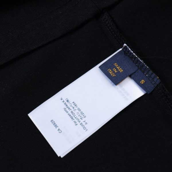 T-shirt Louis Vuitton Black White Logo - Image 7