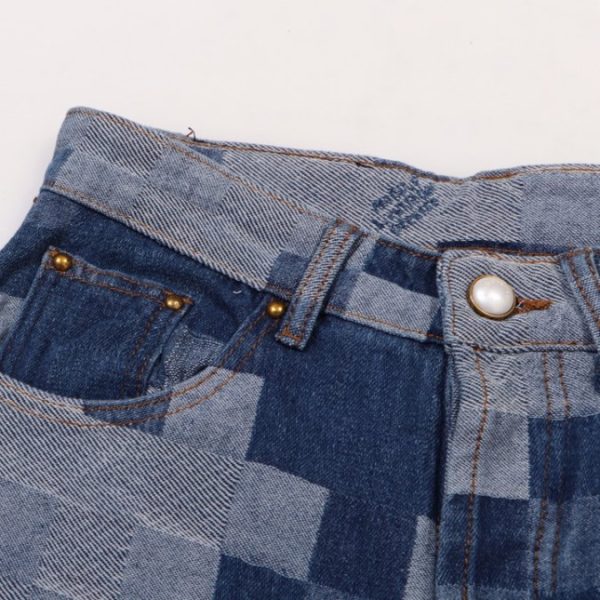 Jeans Louis Vuitton Blue Pixel Patchwork - Image 4