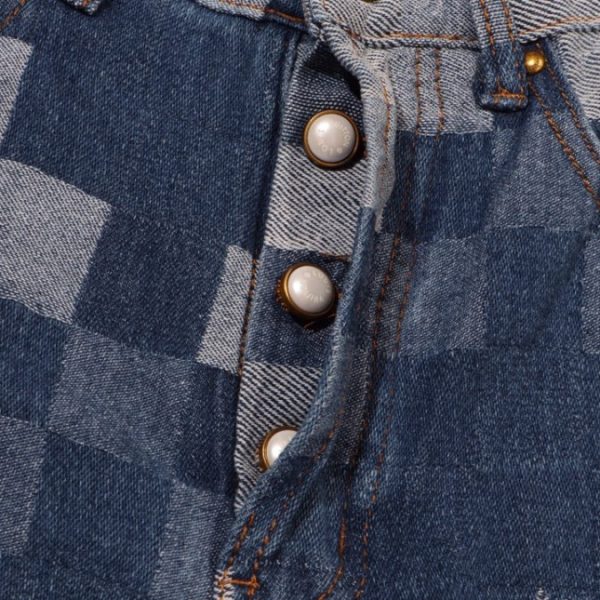 Jeans Louis Vuitton Blue Pixel Patchwork - Image 6