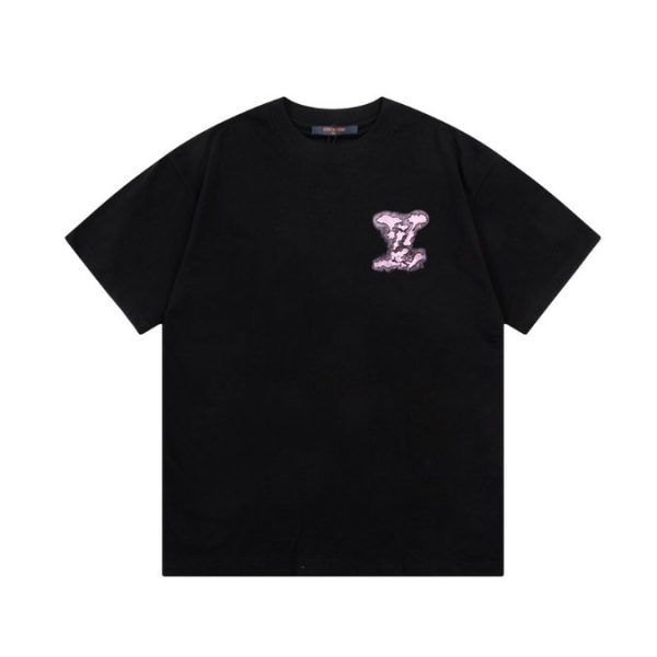 d99634_22329-1.jpg T-shirt Louis Vuitton Black Pink LV - Image 1