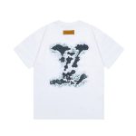 T-shirt Louis Vuitton White Green LV - Image 2