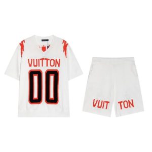 Louis Vuitton V-Neck Knit Set White