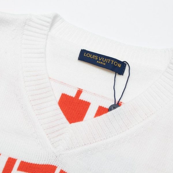 Louis Vuitton V-Neck Knit Set White - Image 9