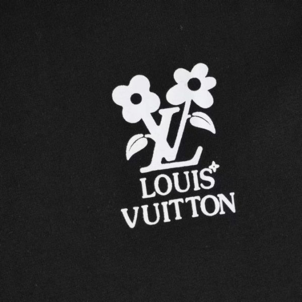 T-shirt Louis Vuitton LV Floral Black Print - Image 2