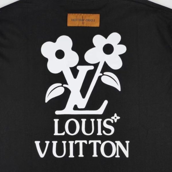 T-shirt Louis Vuitton LV Floral Black Print - Image 3