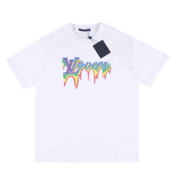 d99676_22595-1.jpg T-Shirt Louis Vuitton LV Drip Print White - Image 1