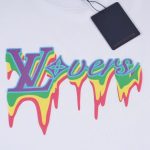T-Shirt Louis Vuitton LV Drip Print White - Image 3