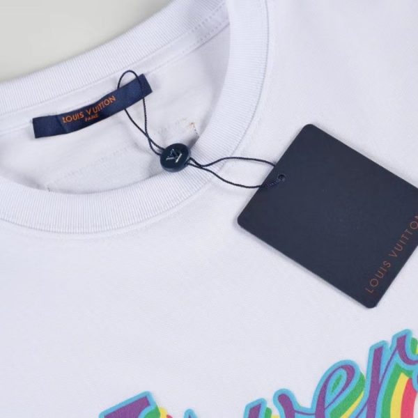 T-Shirt Louis Vuitton LV Drip Print White - Image 5