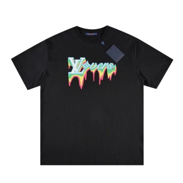 d99681_22588-1.jpg T-Shirt Louis Vuitton LV Drip Print Black - Image 1
