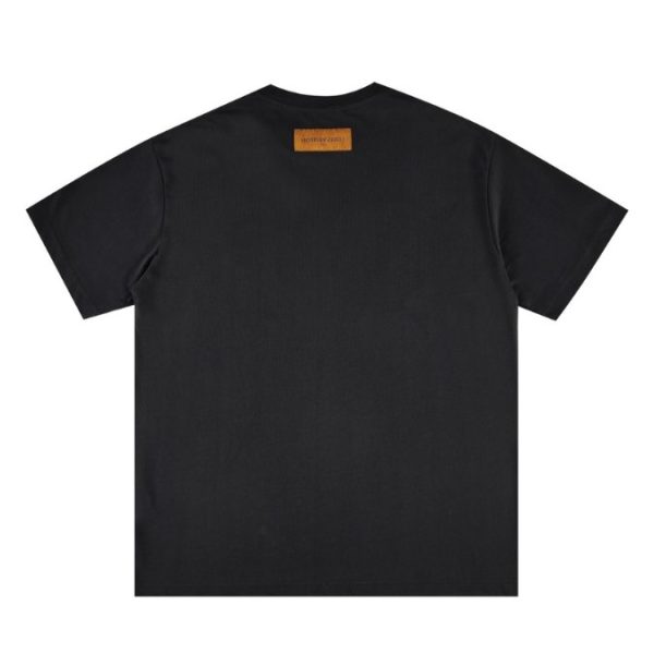 T-Shirt Louis Vuitton LV Drip Print Black - Image 2