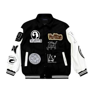 Jacket Louis Vuitton LV Black White Patches
