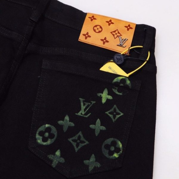 Jeans Louis Vuitton LV Black Monogram Pocket - Image 3