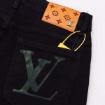 Jeans Louis Vuitton LV Black Pocket Logo - Image 3