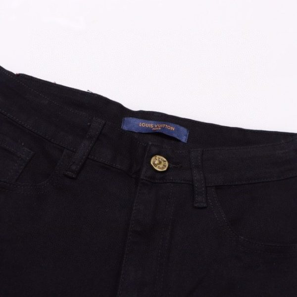 Jeans Louis Vuitton LV Black Pocket Logo - Image 6