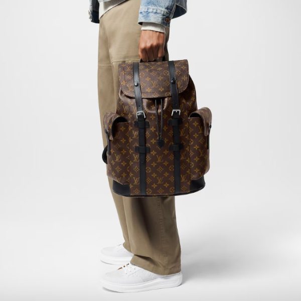 Backpack Louis Vuitton LV Monogram Brown Leather - Image 5