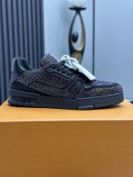 Louis Vuitton Trainer Black Multicolor Rhinestone - Image 4