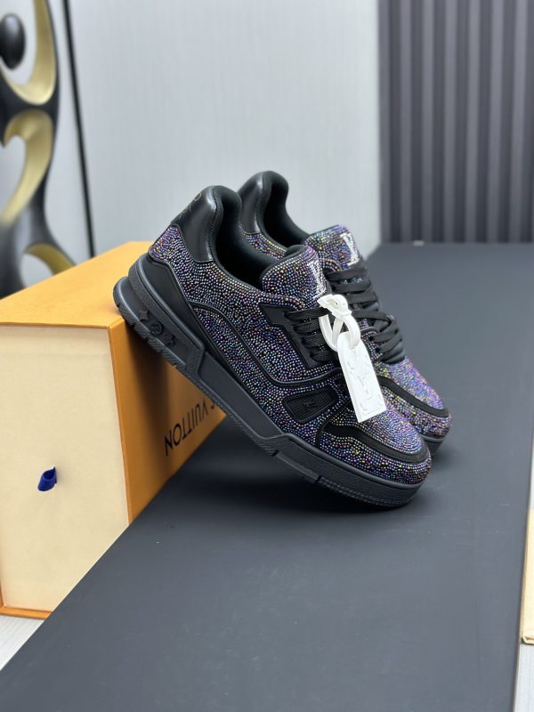 Louis Vuitton Trainer Black Multicolor Rhinestone - Image 5